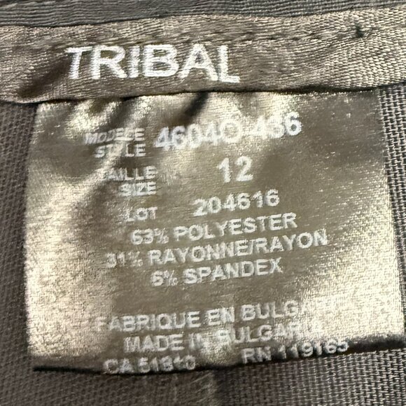 NWT Women's TRIBAL Stretch-Extensible Black Dress Pants-  Size12‎ - Picture 5 of 8